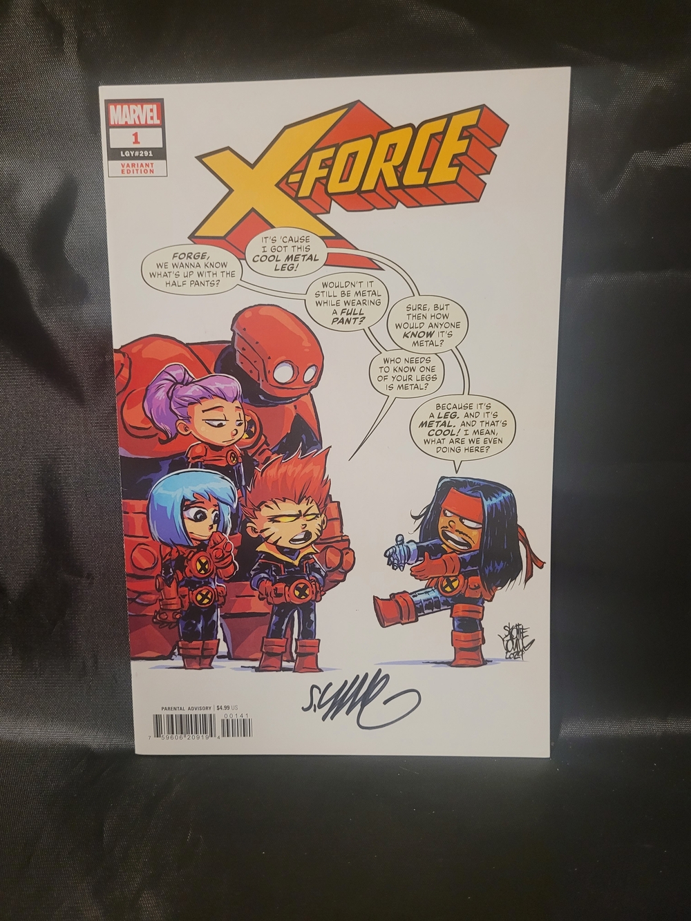 Marvel Comics X-Force Kids #1 Siged By Scotty Young New Never Read No Coa